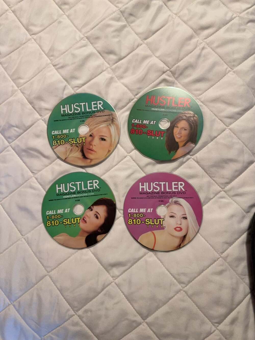 Set of 4 Hustler Magazine Bonus Promotional DVDs